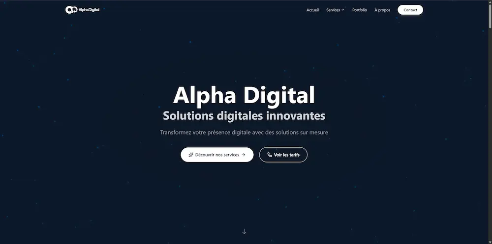 Alpha Digital platform screenshot - Écosystème digital construit pour piloter une activité de bout en bout : outils ...